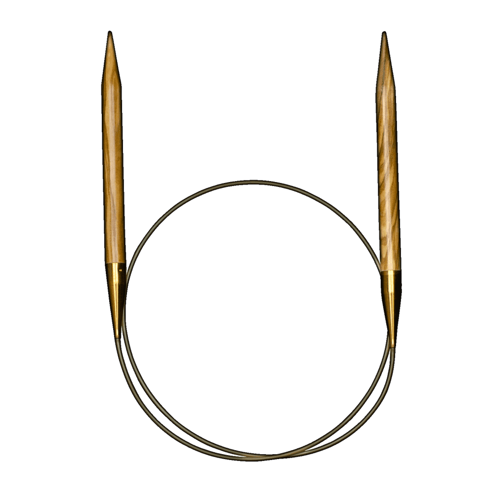 Addi Click Nature Olive Wood Interchangeable Circular Knitting Needle Set