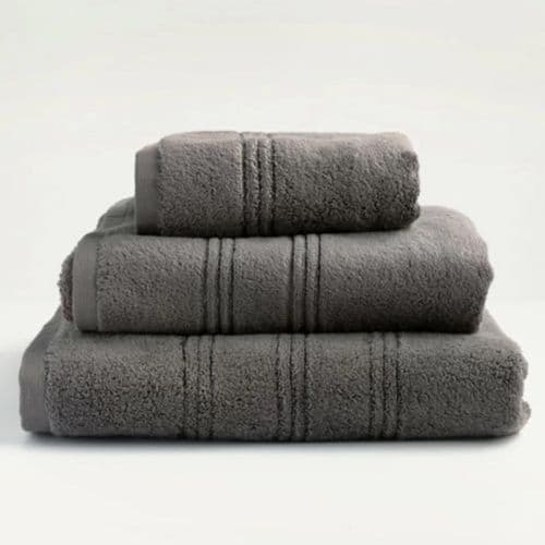 Charcoal 100% Cotton Zero Twist Towel 600 Gsm