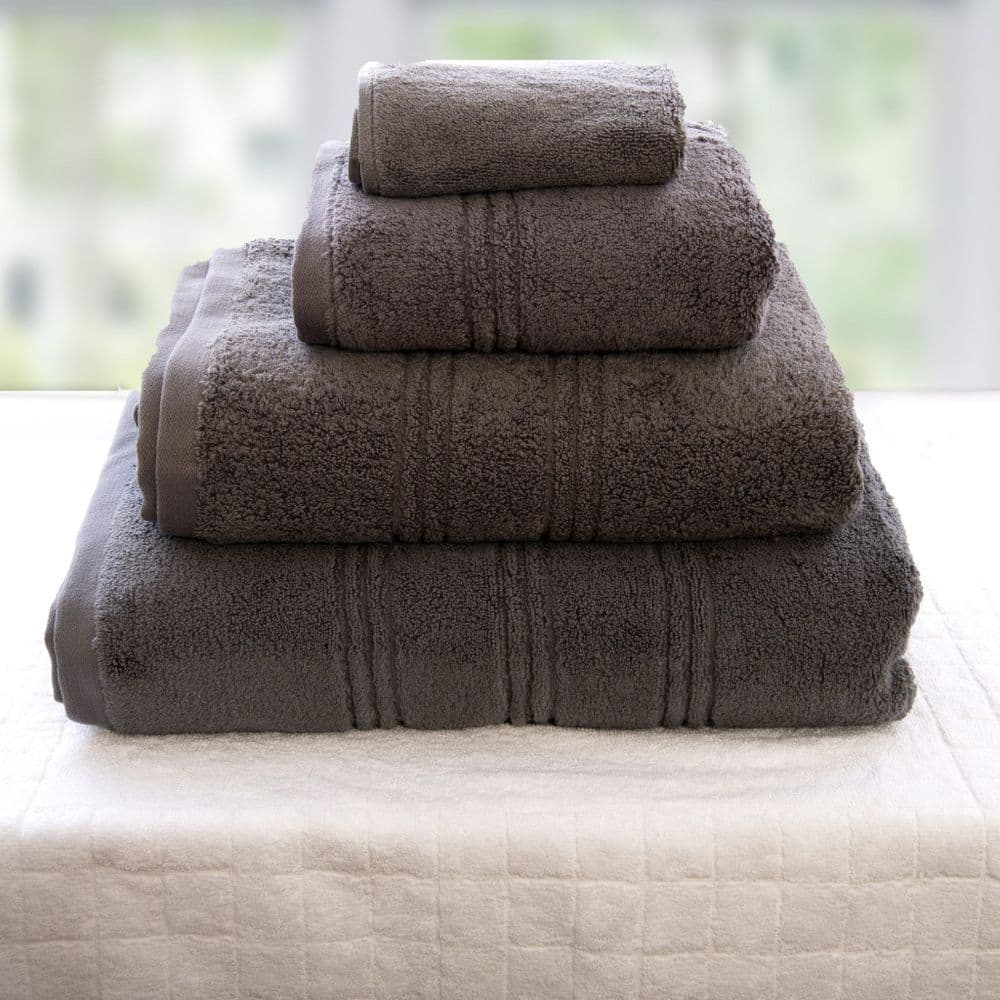 Charcoal 100 Cotton Zero Twist Towel 600 Gsm