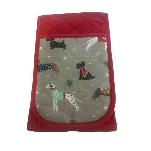 Christmas Dogs Double Oven Glove