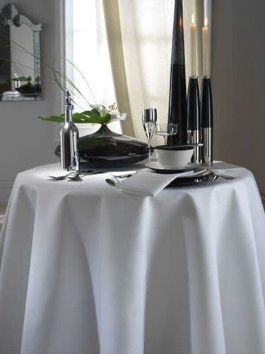 Classic Plain White Polyester Table Linen