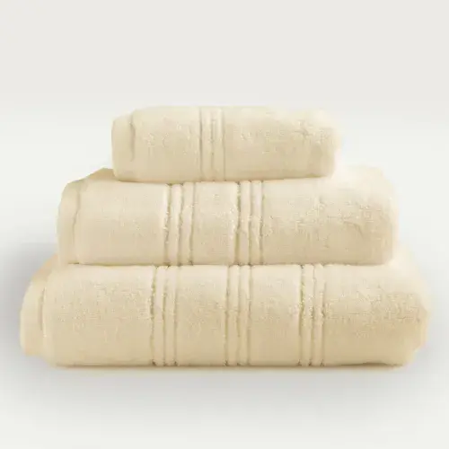 Cream 6 Piece Zero Twist Towel Bale 600 GSM