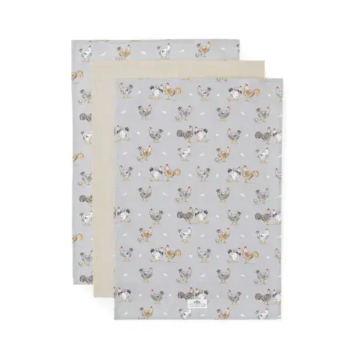 Hen House Lane 3 Pack Tea Towels