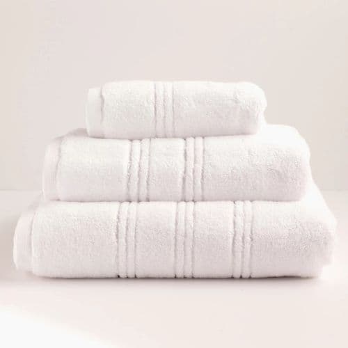 White 100% Cotton Zero Twist Towel 600 Gsm