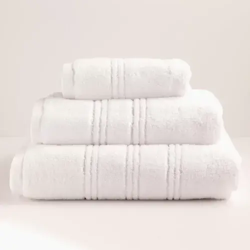 White 6 Piece Zero Test Towel Bale 600 GSM