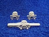 17th / 21st LANCERS CUFF LINK AND TIE GRIP / CLIP SET