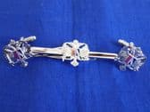 1st QUEEN'S DRAGOON GUARDS CUFF LINK AND TIE GRIP / CLIP SET