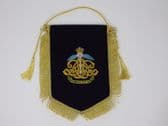 29 COMMANDO REGIMENT ROYAL ARTILLERY PENNANT WITH BULLION WIRE EMBROIDERED BADGE