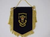 59 INDEPENDANT COMMANDO SQUADRON ROYAL ENGINEERS PENNANT WITH BULLION WIRE EMBROIDERED BADGE