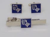 6th ARMOURED DIVISION CUFF LINK AND TIE GRIP / CLIP GIFT SET