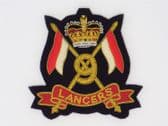 9th QUEEN'S ROYAL LANCERS BLAZER BADGE
