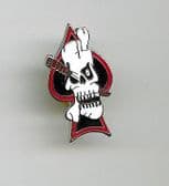 ACE OF SPADES DEATH CARD LAPEL PIN