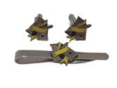 Bedfordshire and Hertfordshire Regiment 16th Foot Cufflinks & Tie Clip set