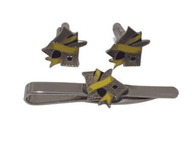 Bedfordshire and Hertfordshire Regiment 16th Foot Cufflinks & Tie Clip set