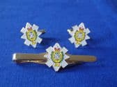 BLACK WATCH CUFF LINK AND TIE GRIP / CLIP SET