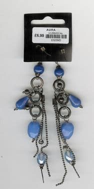 BLUE DROP EAR RINGS ( FJ10 )