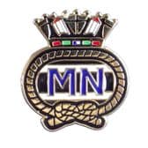 British Merchant Navy ( MN ) Mercantile Marine or Merchant Service Lapel Pin / Sweetheart Pin