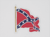 CONFEDERATE REBEL FLAG WAVEY 3D EFFECT FRIDGE MAGNET