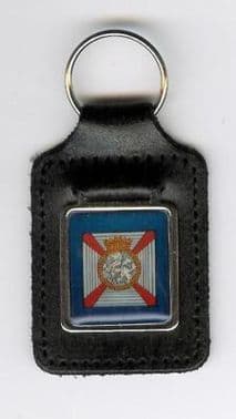 DUKE OF EDINBURGH'S REGIMENT LEATHER KEY FOB