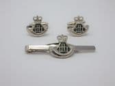 DURHAM LIGHT INFANTRY ( DLI ) CUFF LINK AND TIE GRIP / CLIP SET