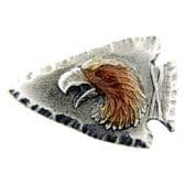 EAGLE HEAD ON A ARROW HEAD LAPEL PIN