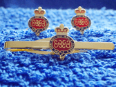 GRENADIER GUARDS ( CYPHER ) CUFF LINK AND TIE GRIP / CLIP GIFT SET