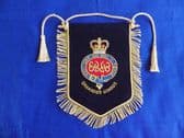 GRENADIER GUARDS ( CYPHER ) PENNANT WITH BULLION WIRE EMBROIDERED BADGE