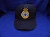HMS ARK ROYAL ( RN ) BASEBALL CAP WITH A BULLION WIRE BADGE