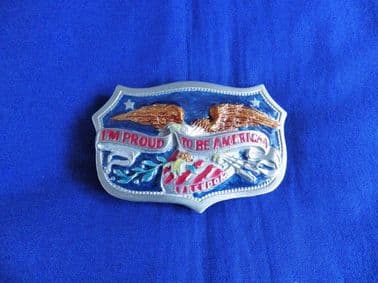I'M PROUD TO BE AMERICAN BELT BUCKLE