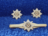 IRISH GUARDS CUFF LINK AND TIE GRIP / CLIP SET