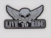 LIVE TO RIDE WINGED SKULL 3D EFFECT FRIDGE MAGNET