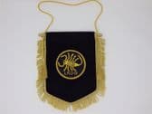 LONG RANGE DESERT GROUP ( LRDG SAS ) PENNANT WITH BULLION WIRE EMBROIDERED BADGE