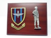 PARACHUTE REGIMENT (PARAS) MESS SHIELD & SOLIDER PATROLING COMBAT PLAQUE