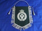 RIFLE BRIGADE PENNANT WITH BULLION WIRE EMBROIDERED BADGE