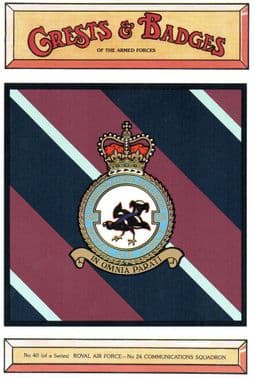 ROYAL AIR FORCE 24 COMMUNICATIONS SQUADRON POSTCARD