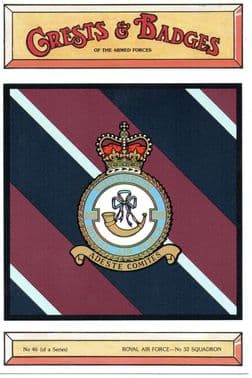 ROYAL AIR FORCE 32 SQUADRON POSTCARD