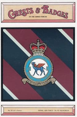 ROYAL AIR FORCE 45 SQUADRON POSTCARD