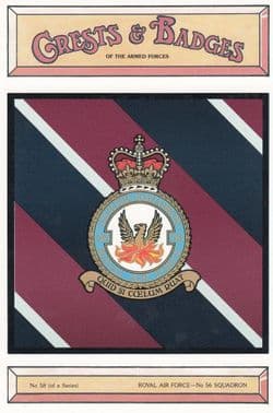 ROYAL AIR FORCE 56 FIGHTER SQUADRON POSTCARD