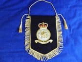ROYAL AIR FORCE POLICE ( RAFP ) PENNANT WITH BULLION WIRE EMBROIDERED BADGE