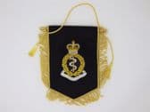 ROYAL ARMY MEDICAL CORPS ( RAMC ) PENNANT WITH BULLION WIRE EMBROIDERED BADGE