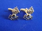 ROYAL CORPS OF ENGINEERS ( FLAMING BOMB ) CUFF LINKS