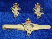 Royal Electrical and Mechanical Engineers Cufflinks & Tie Clip Set