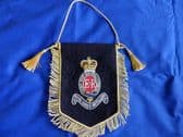 ROYAL HORSE ARTILLERY 3rd REGIMENT ( RHA ) PENNANT WITH BULLION WIRE EMBROIDERED BADGE