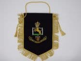ROYAL HORSE ARTILLERY THE KING'S TROOP ( RHA ) PENNANT WITH BULLION WIRE EMBROIDERED BADGE