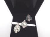 Royal Irish Regiment (R IRISH) ( King's Crown KC ) Cufflinks & Tie Clip Set