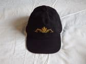 ROYAL NAVY SUBMARINERS SERVICE ( DOLPHINS ) BASEBALL CAP WITH A BULLION WIRE BADGE (BLKTD)