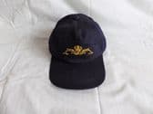 ROYAL NAVY SUBMARINERS SERVICE ( DOLPHINS ) BASEBALL CAP WITH A BULLION WIRE BADGE (BLUTD)