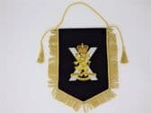 ROYAL REGIMENT OF SCOTLAND ( RRS ) PENNANT WITH BULLION WIRE EMBROIDERED BADGE