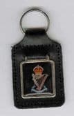 ROYAL ULSTER RIFLES LEATHER KEY FOB