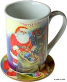 SANTA / FATHER CHRISTMAS MUG AND COASTER SET